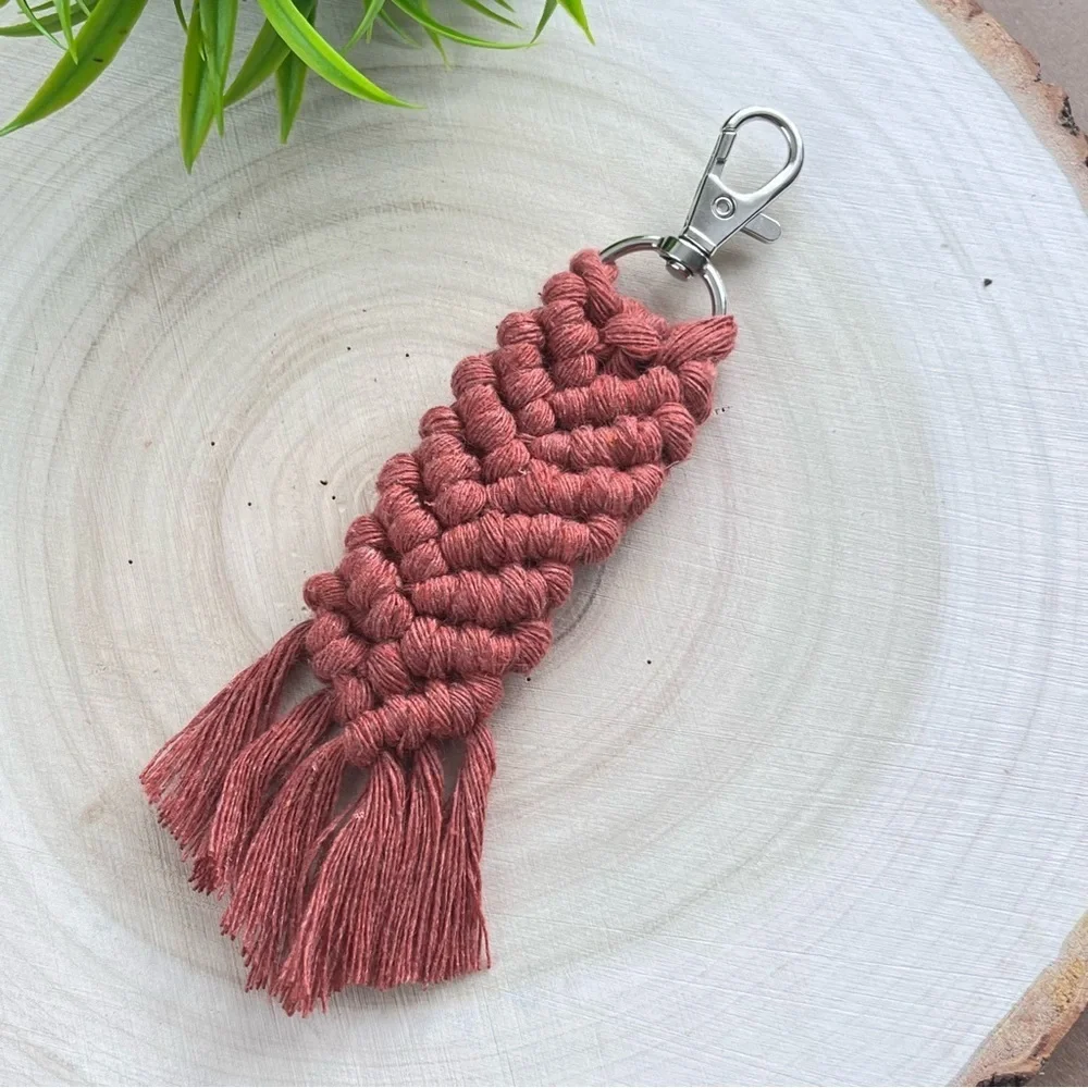 Braided Handcrafted Boho Macrame Keychain